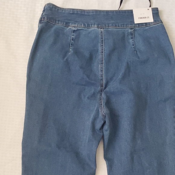 Forever 21 Blue Flare Wide Leg Jeans - Picture 9 of 15